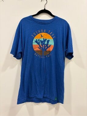 Wild Tribute Joshua Tree National Park T Shirt Men’s Large Blue Cotton Graphic